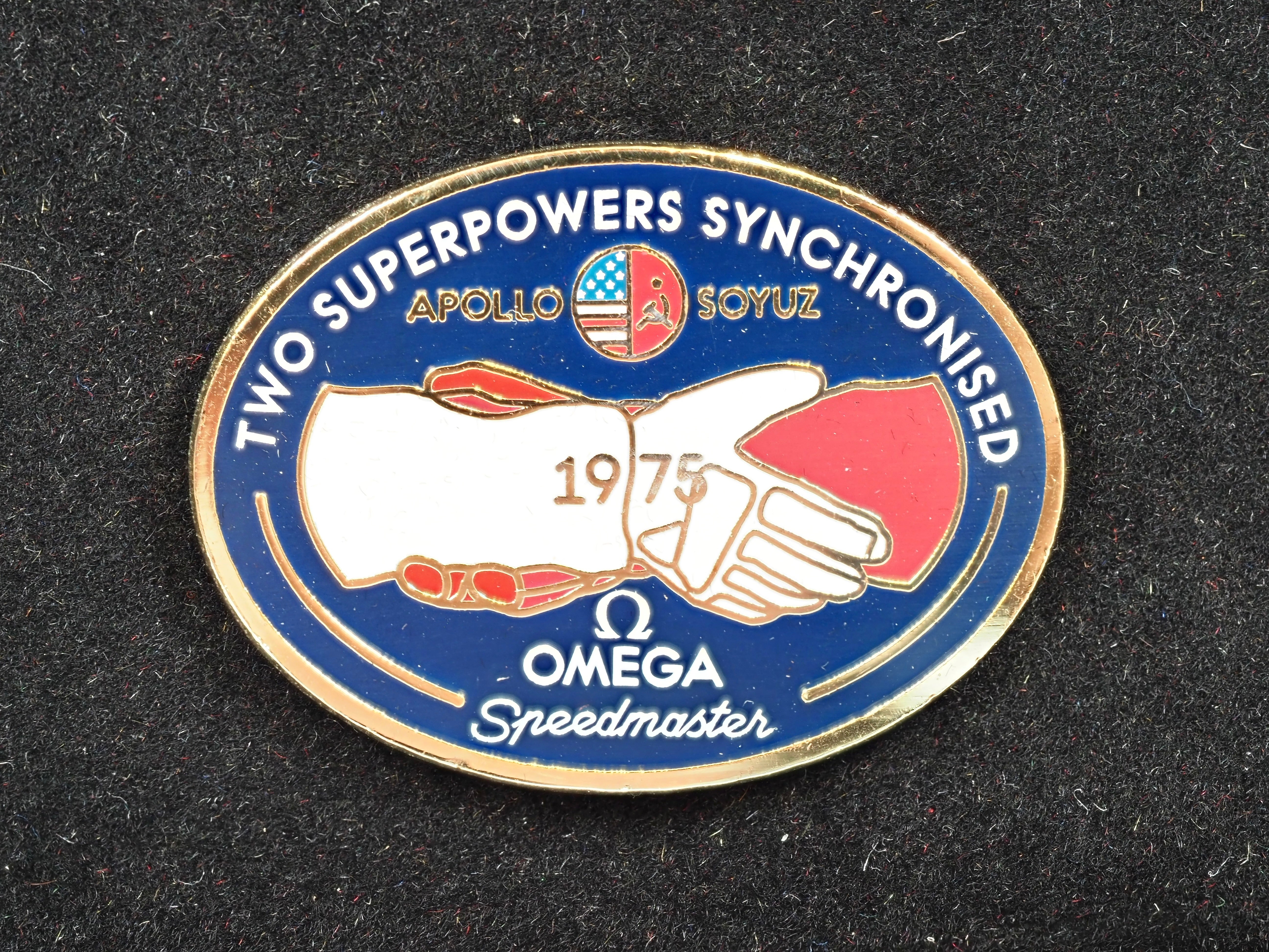 Omega 50th Anniversary Pin Badges - Set of 8