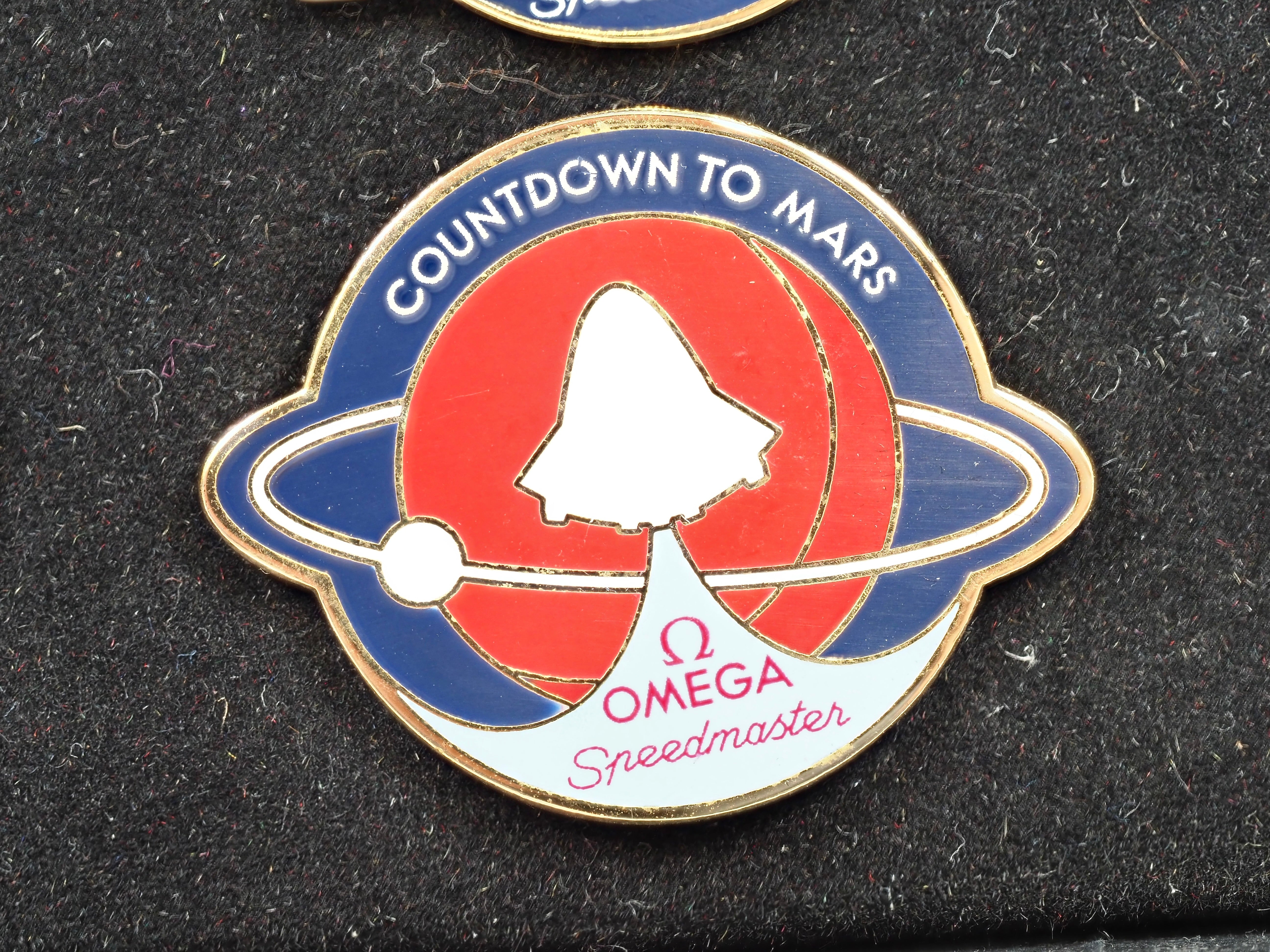 Omega 50th Anniversary Pin Badges - Set of 8