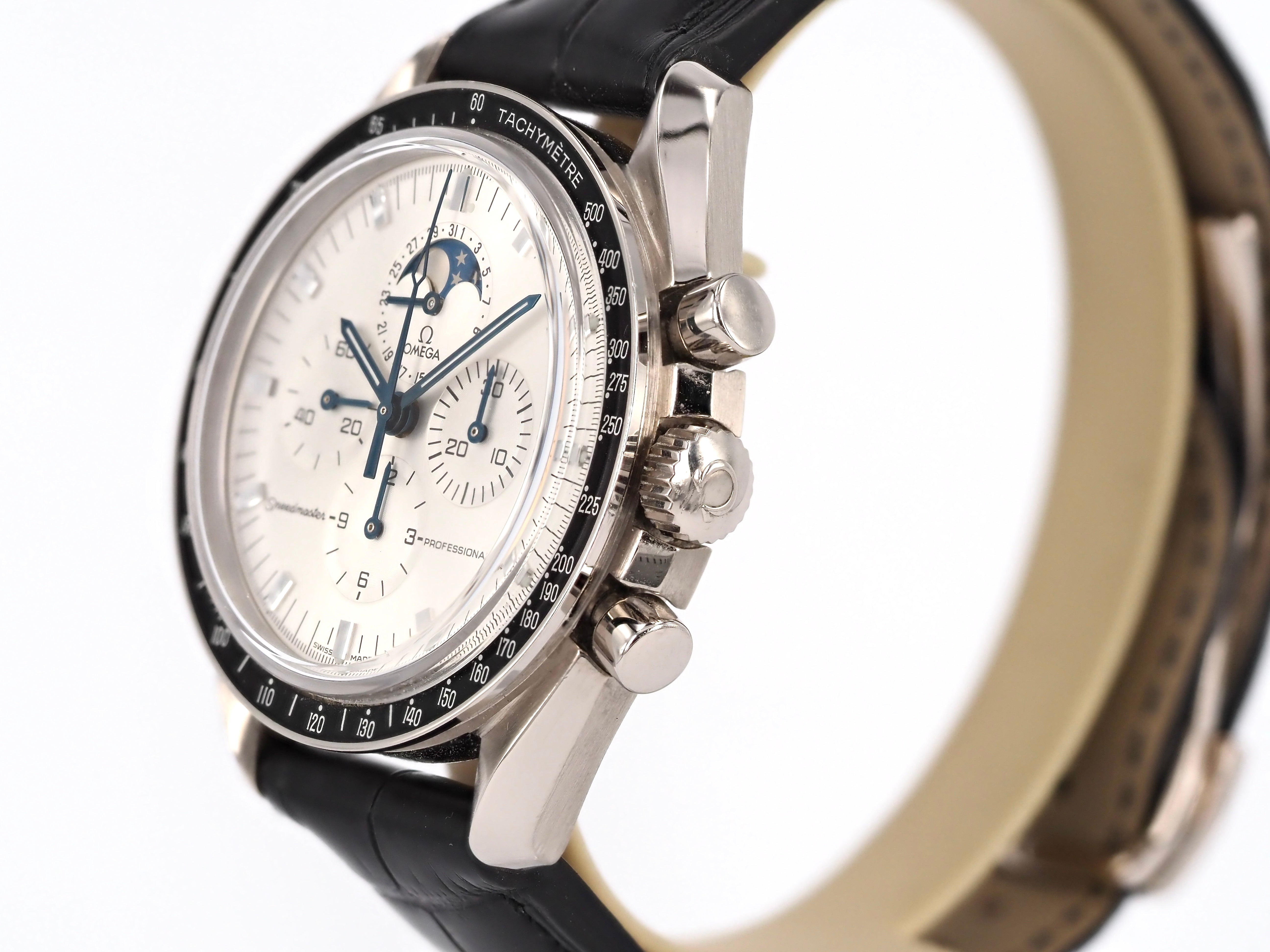 2003 Omega Speedmaster Professional White Gold Moonphase 3689.30