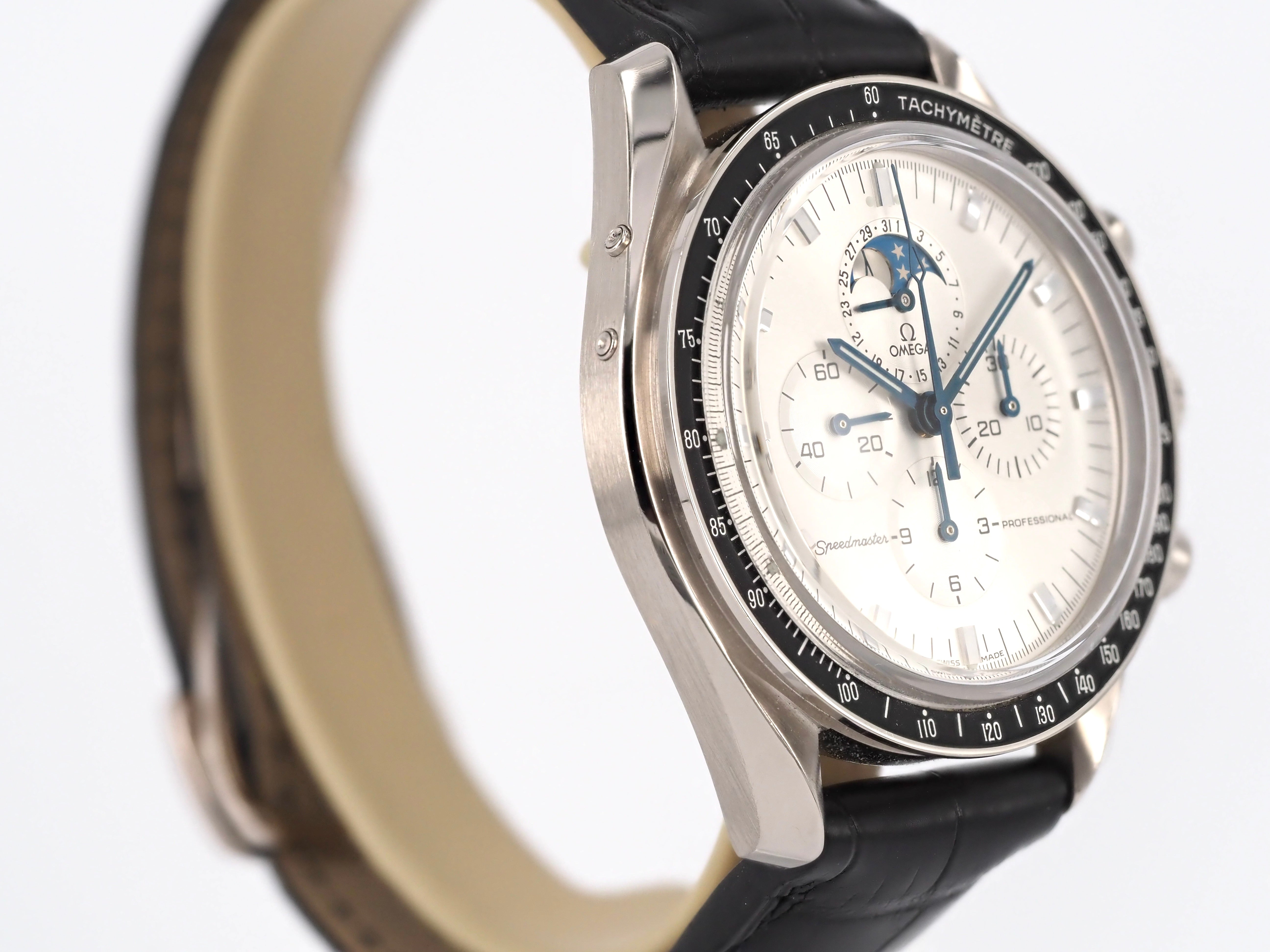 2003 Omega Speedmaster Professional White Gold Moonphase 3689.30