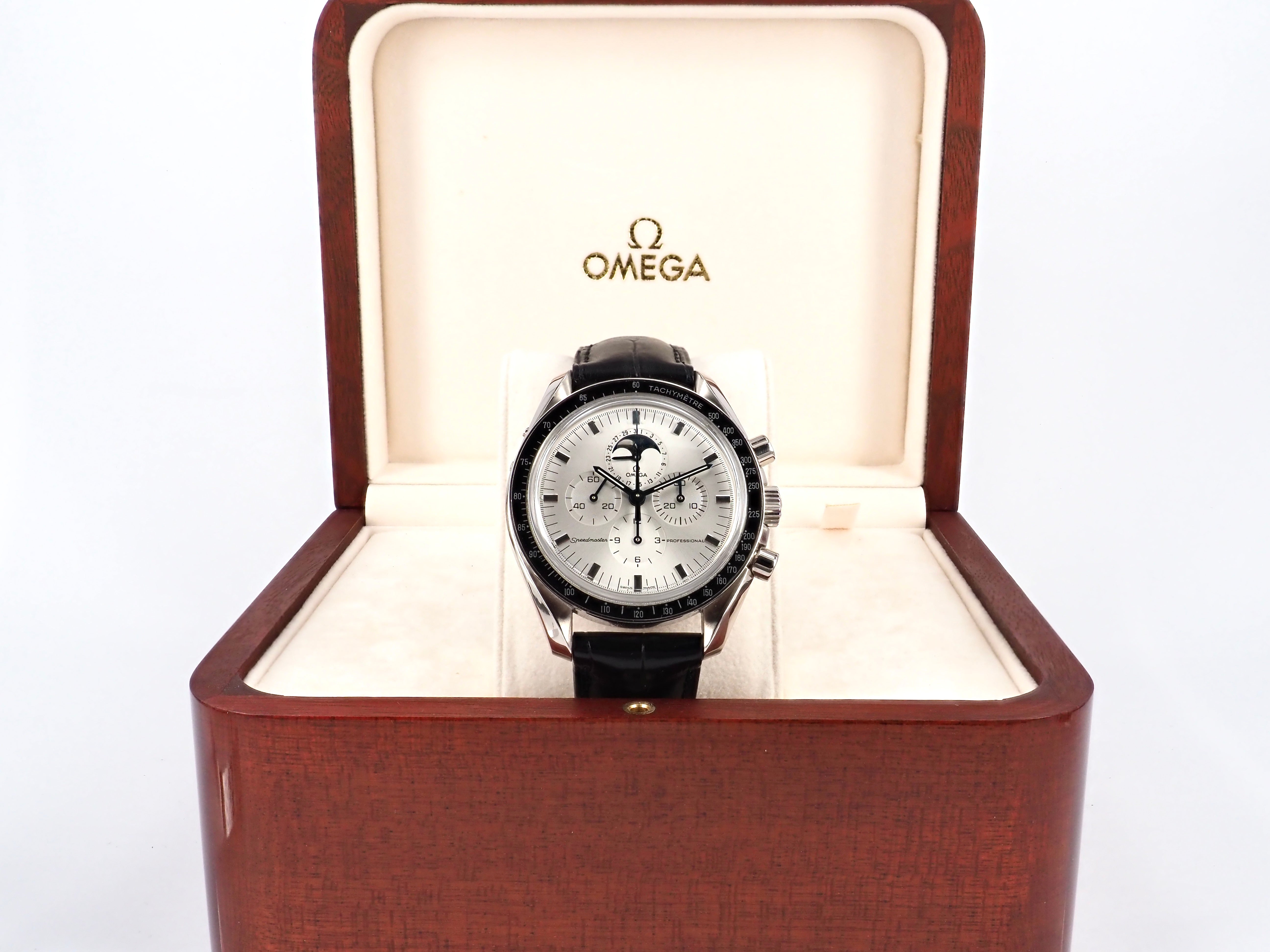 2003 Omega Speedmaster Professional White Gold Moonphase 3689.30