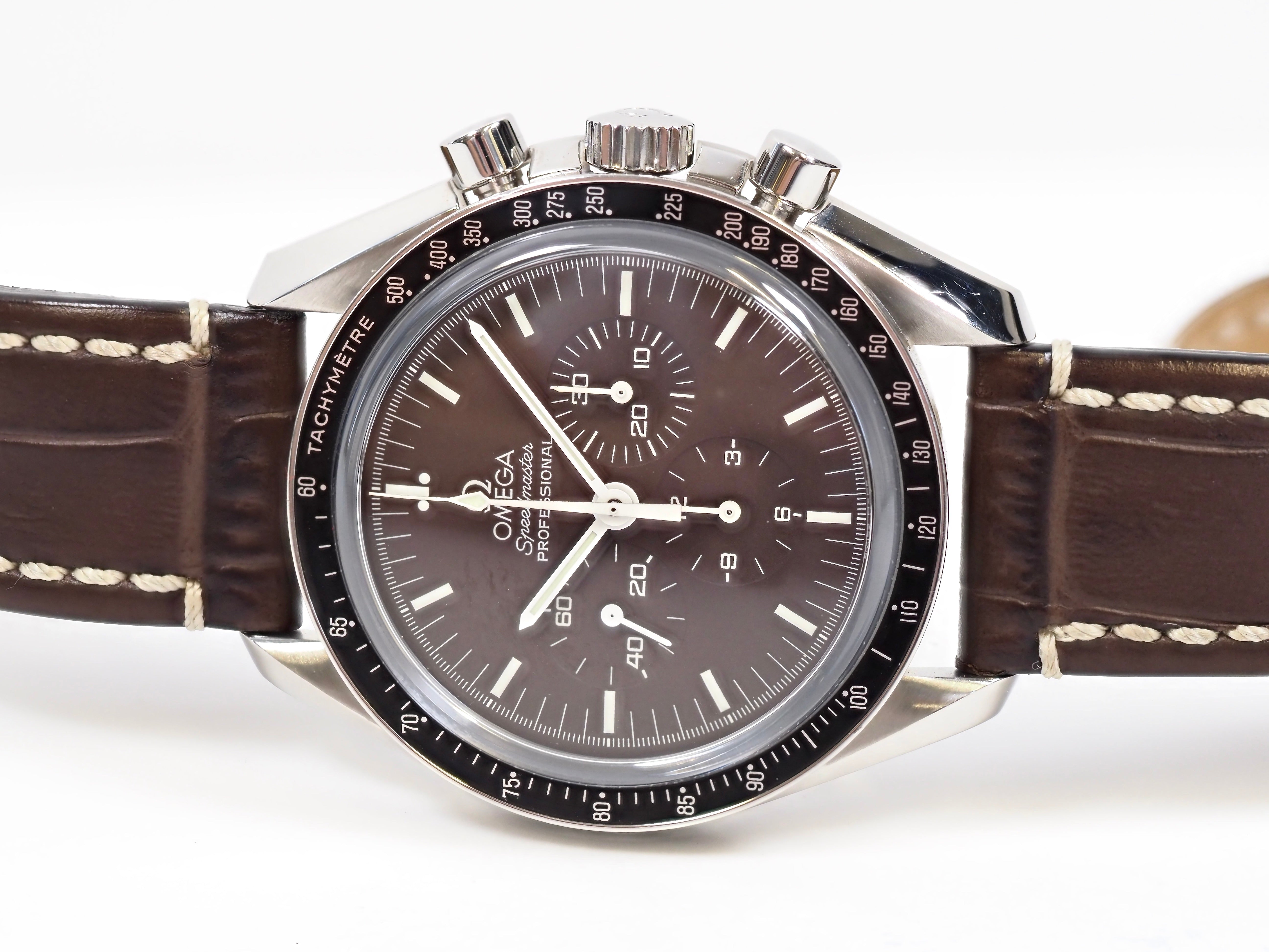 2010 Omega Speedmaster Professional 'Chocolate' 311.30.42.30.13.001 Sapphire Sandwich