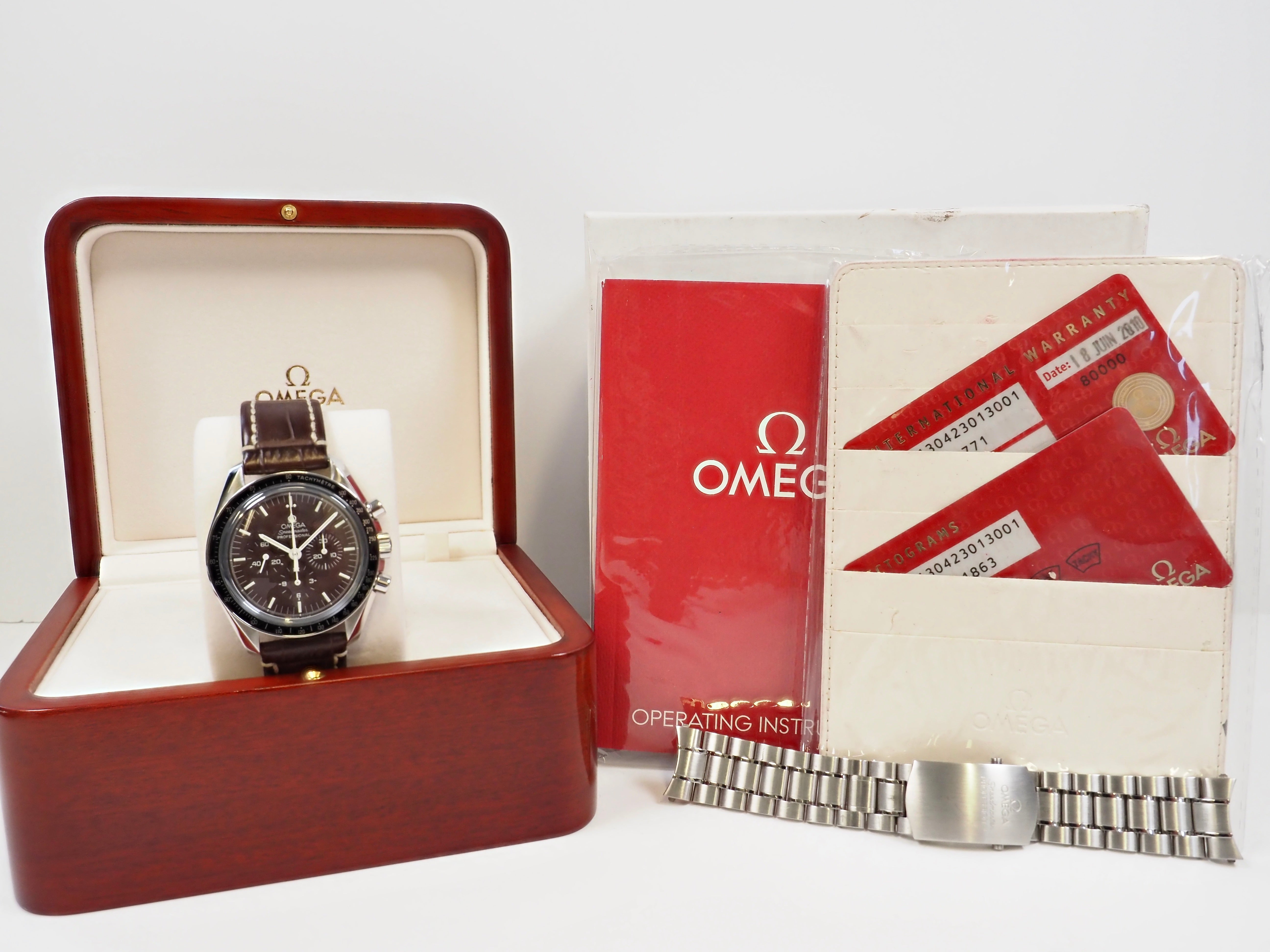 2010 Omega Speedmaster Professional 'Chocolate' 311.30.42.30.13.001 Sapphire Sandwich