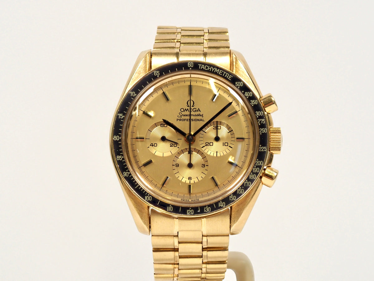 1980 OMEGA Speedmaster Apollo XI 1969 BA 345.0802 Yellow Gold 300 Pieces Only