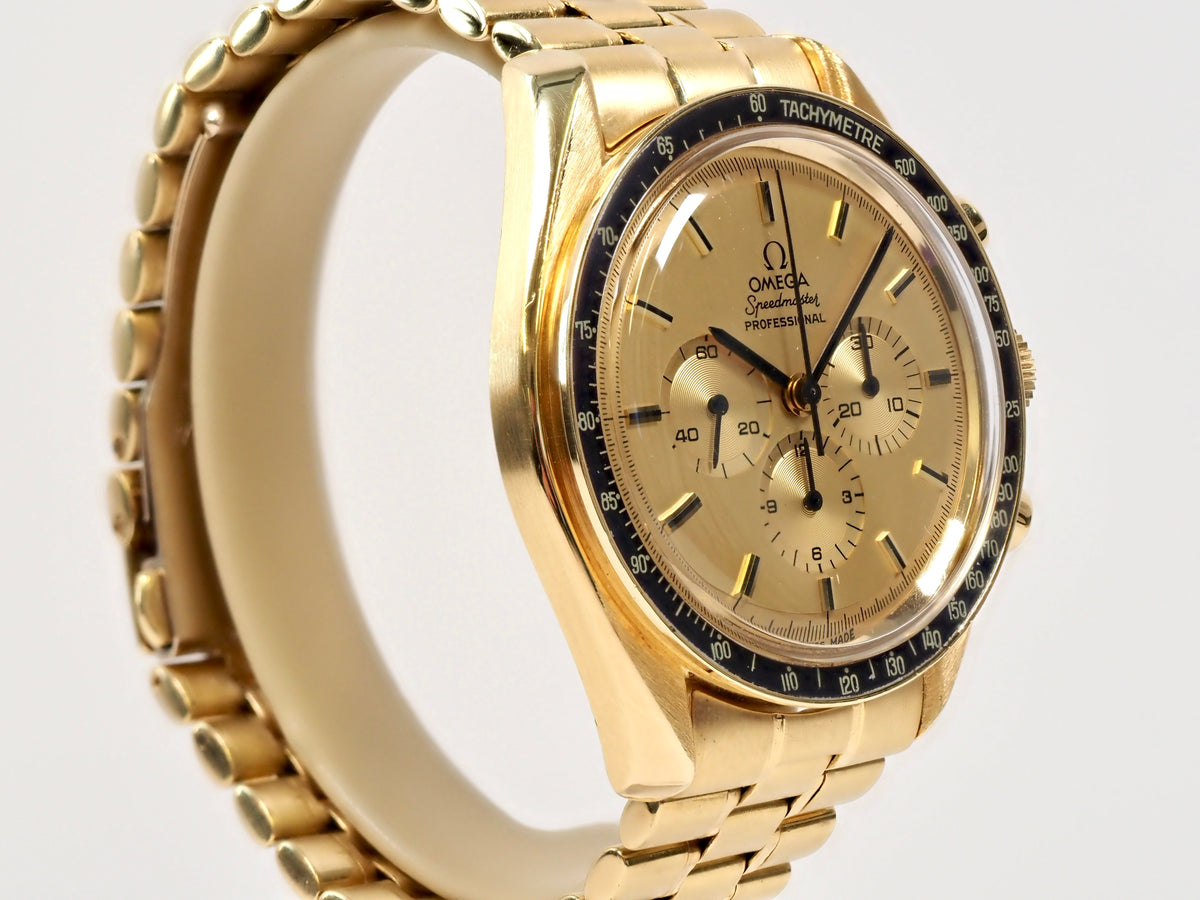 1980 OMEGA Speedmaster Apollo XI 1969 BA 345.0802 Yellow Gold 300 Pieces Only