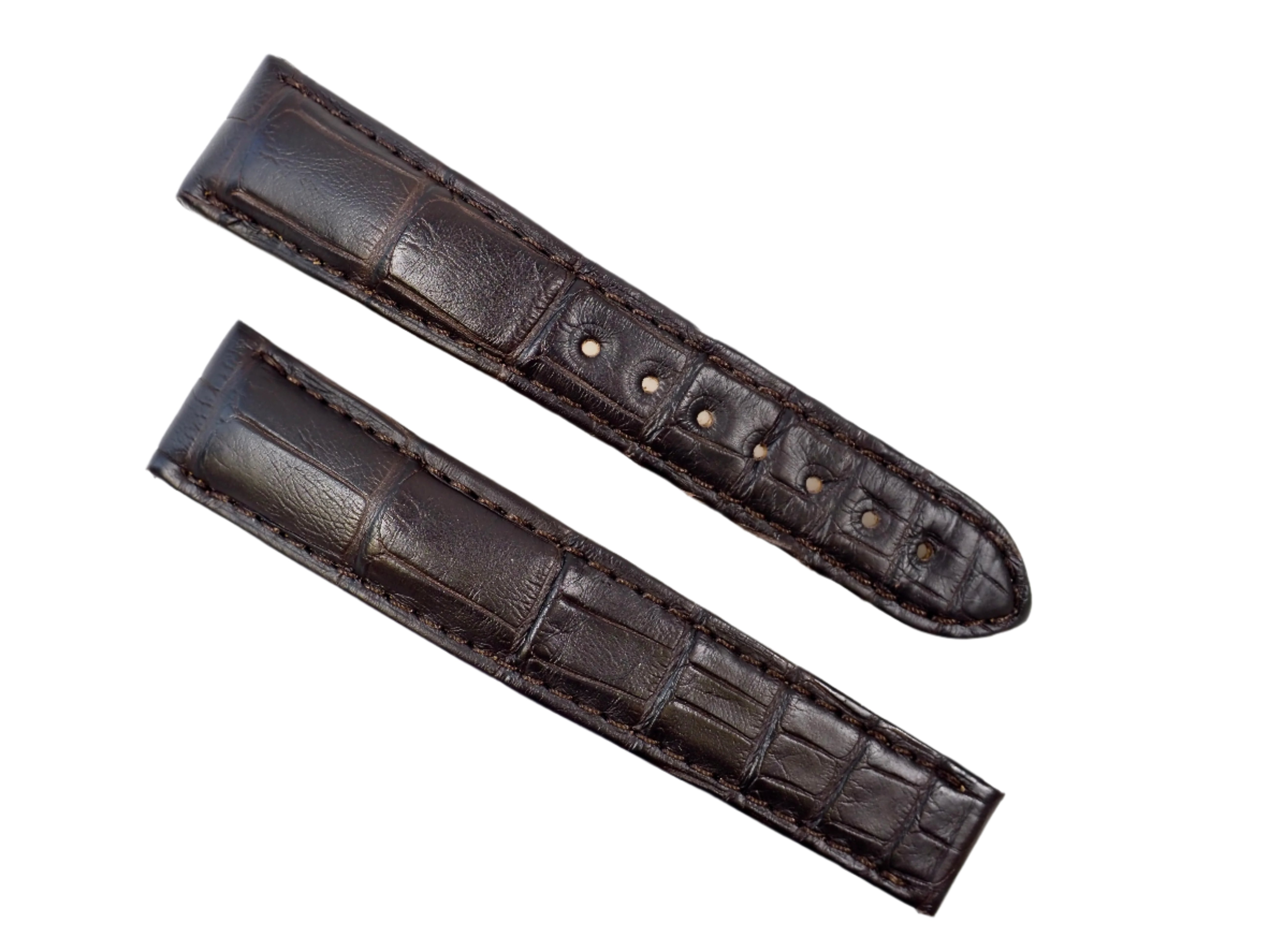 Omega 19mm Croc Strap - Brown