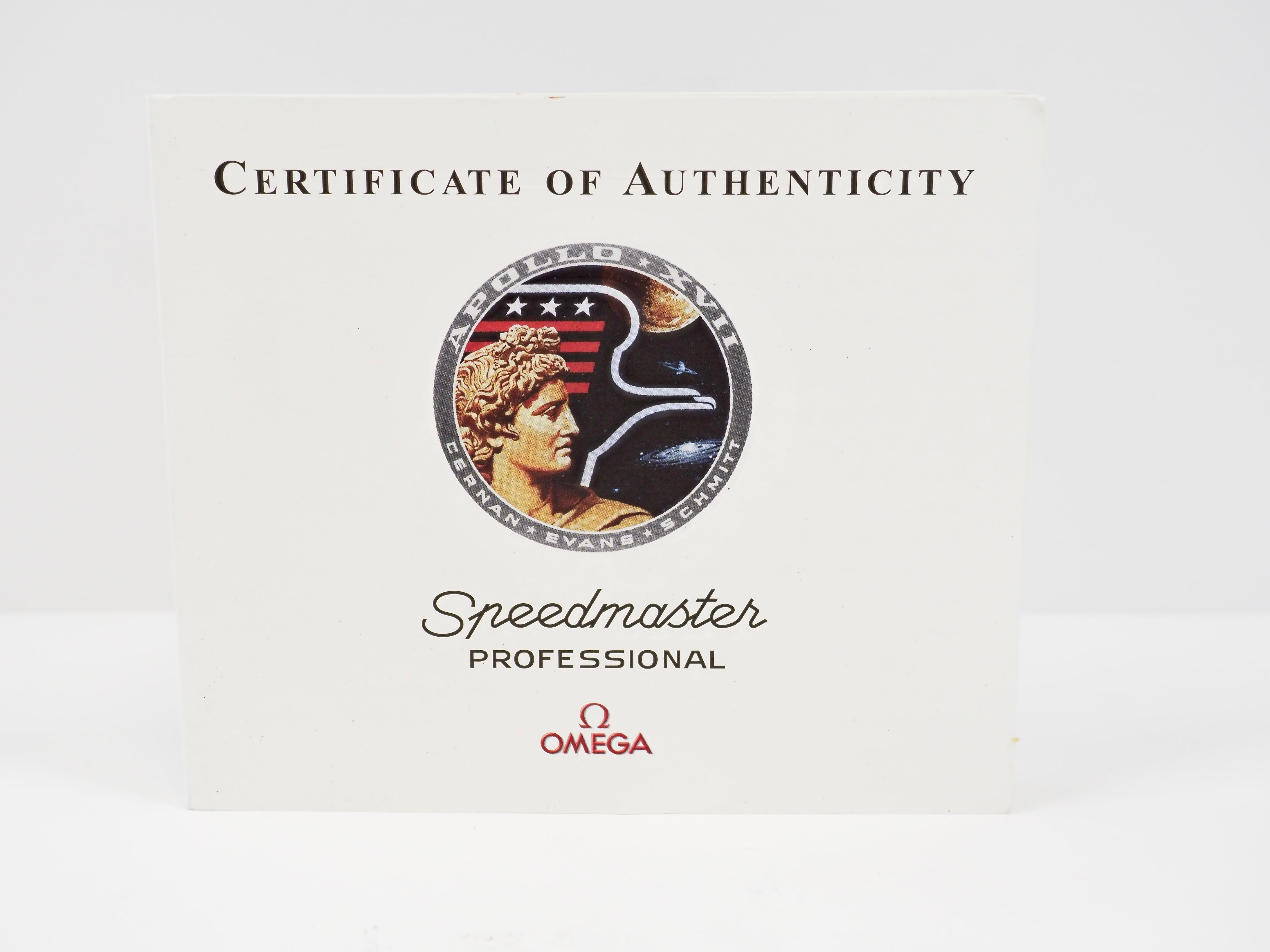 Omega Speedmaster Apollo 17 30th Anniversary Certificate 999/3000