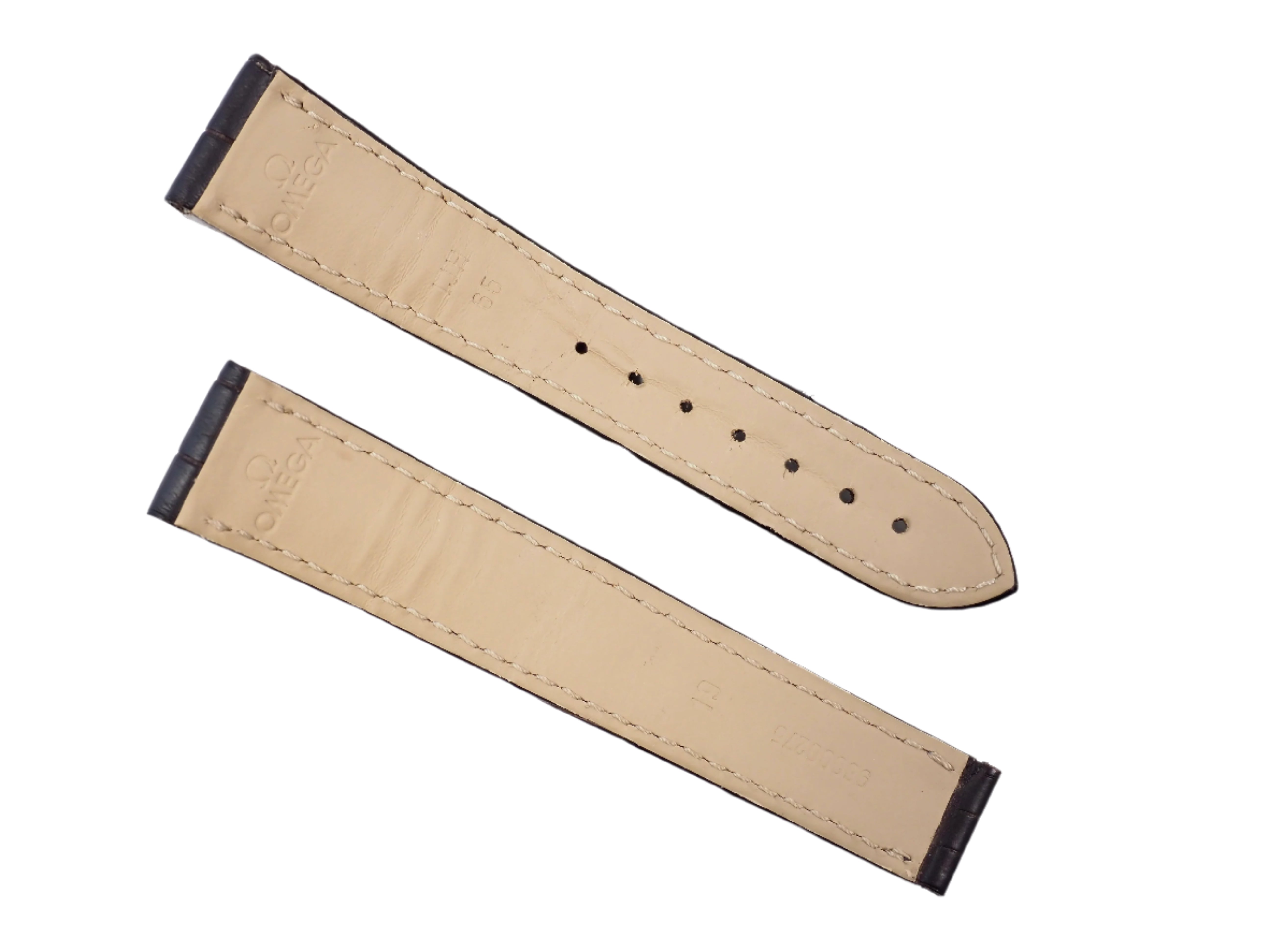 Omega 19mm Croc Strap - Brown