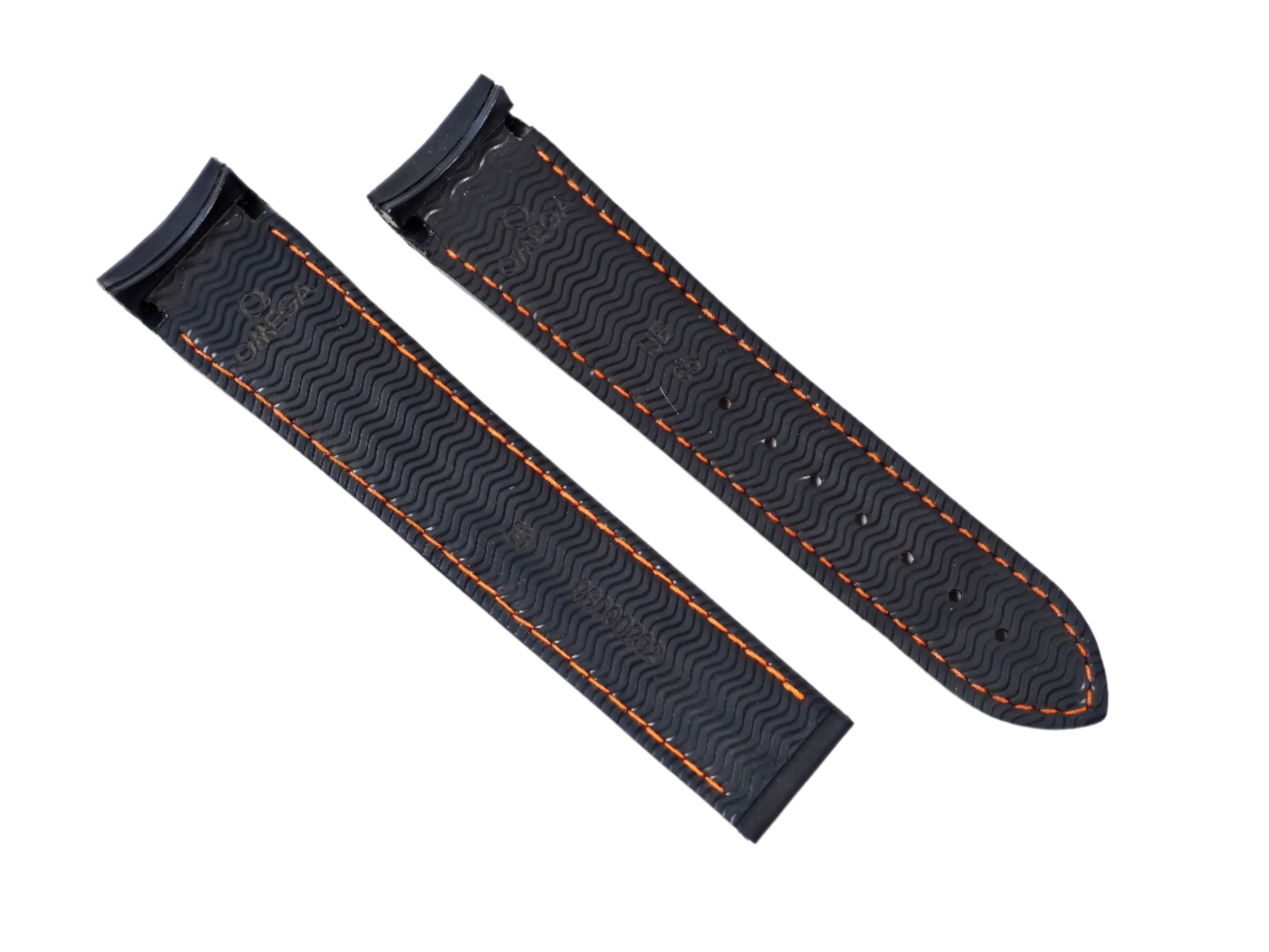 Omega Seamaster c.2500 Planet Ocean 20mm Black/Orange Rubber Strap