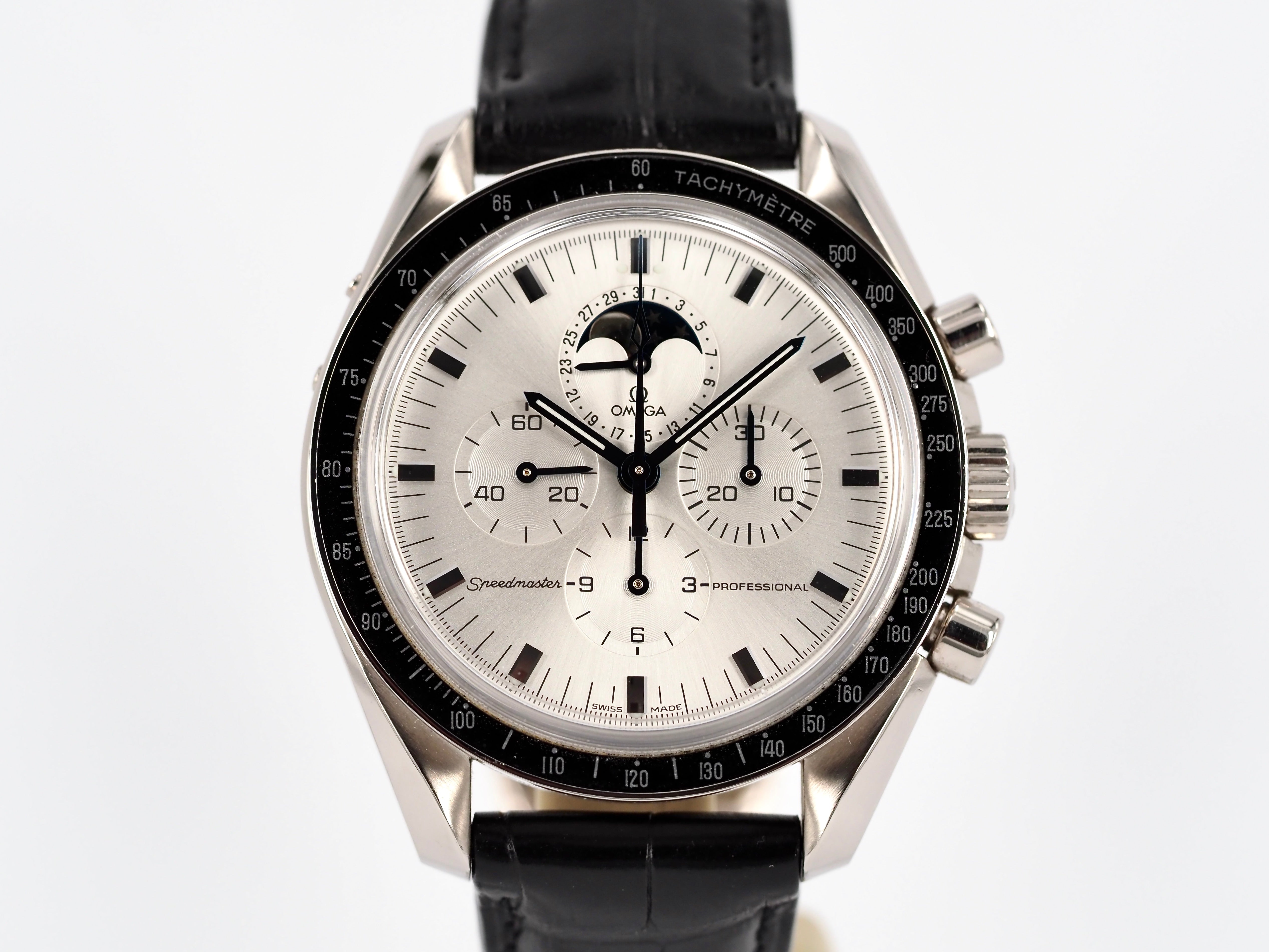 2003 Omega Speedmaster Professional White Gold Moonphase 3689.30