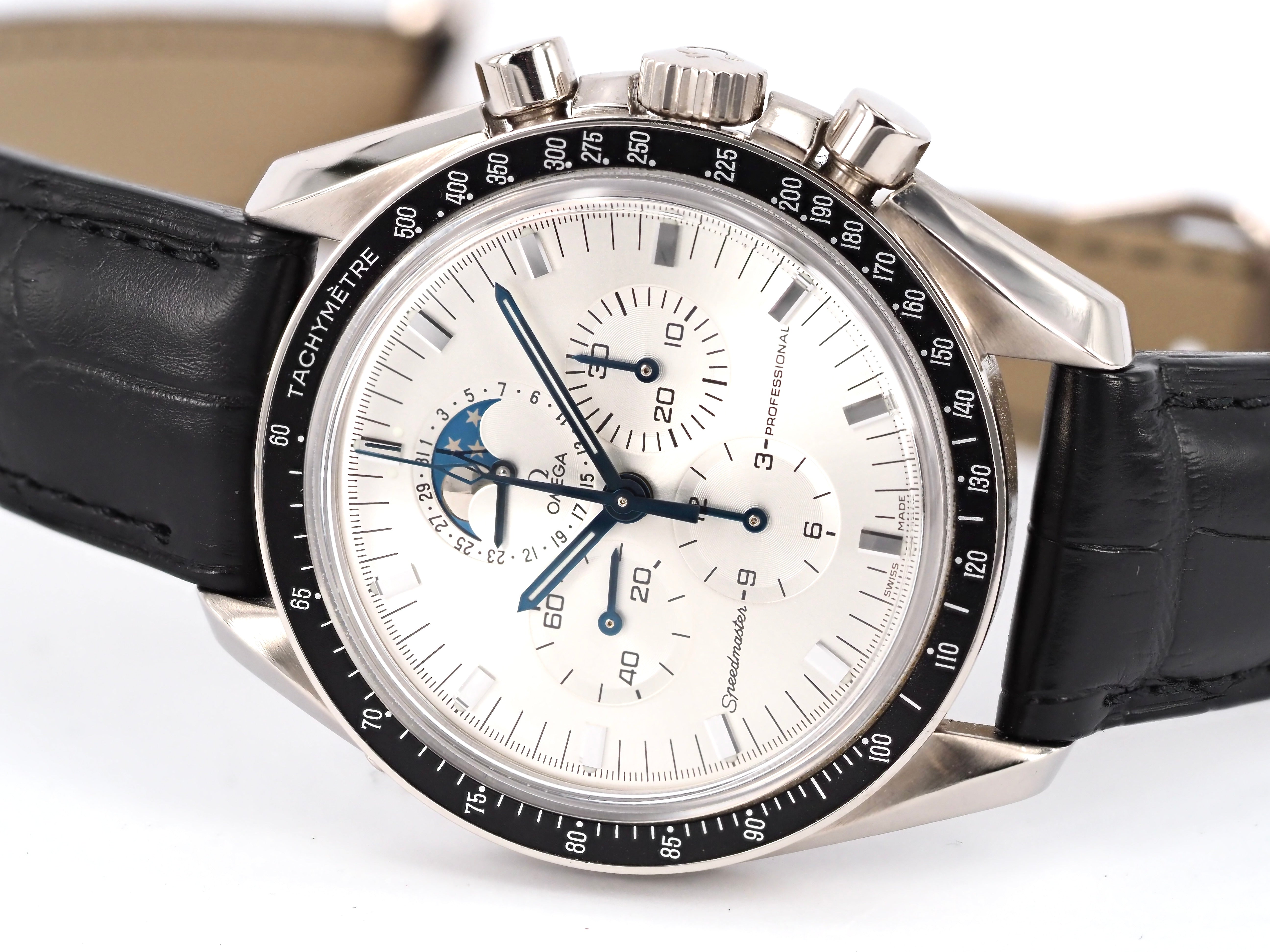 2003 Omega Speedmaster Professional White Gold Moonphase 3689.30