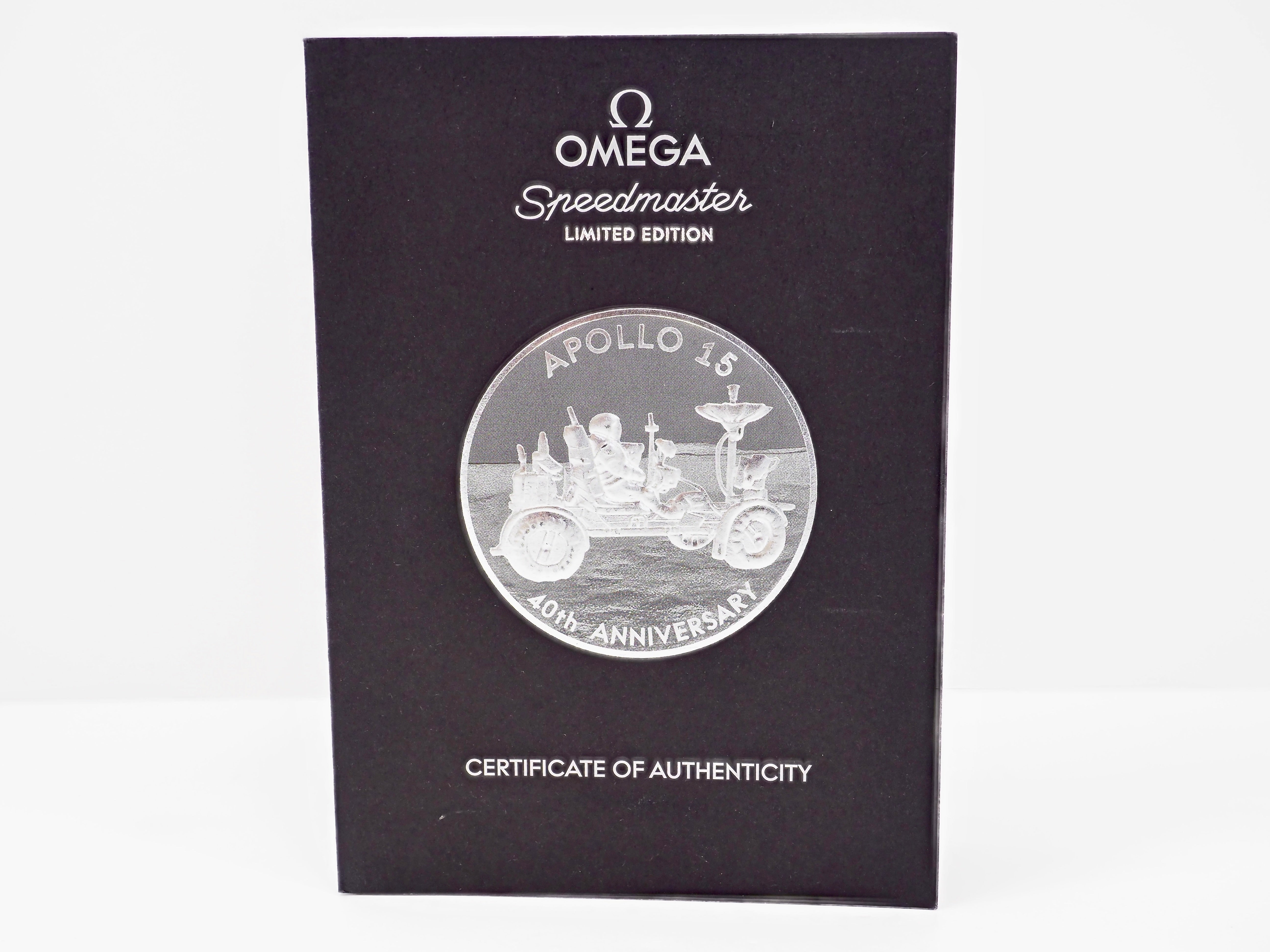 Omega Speedmaster Apollo 15 40th Anniversary Certificate 1603/1971