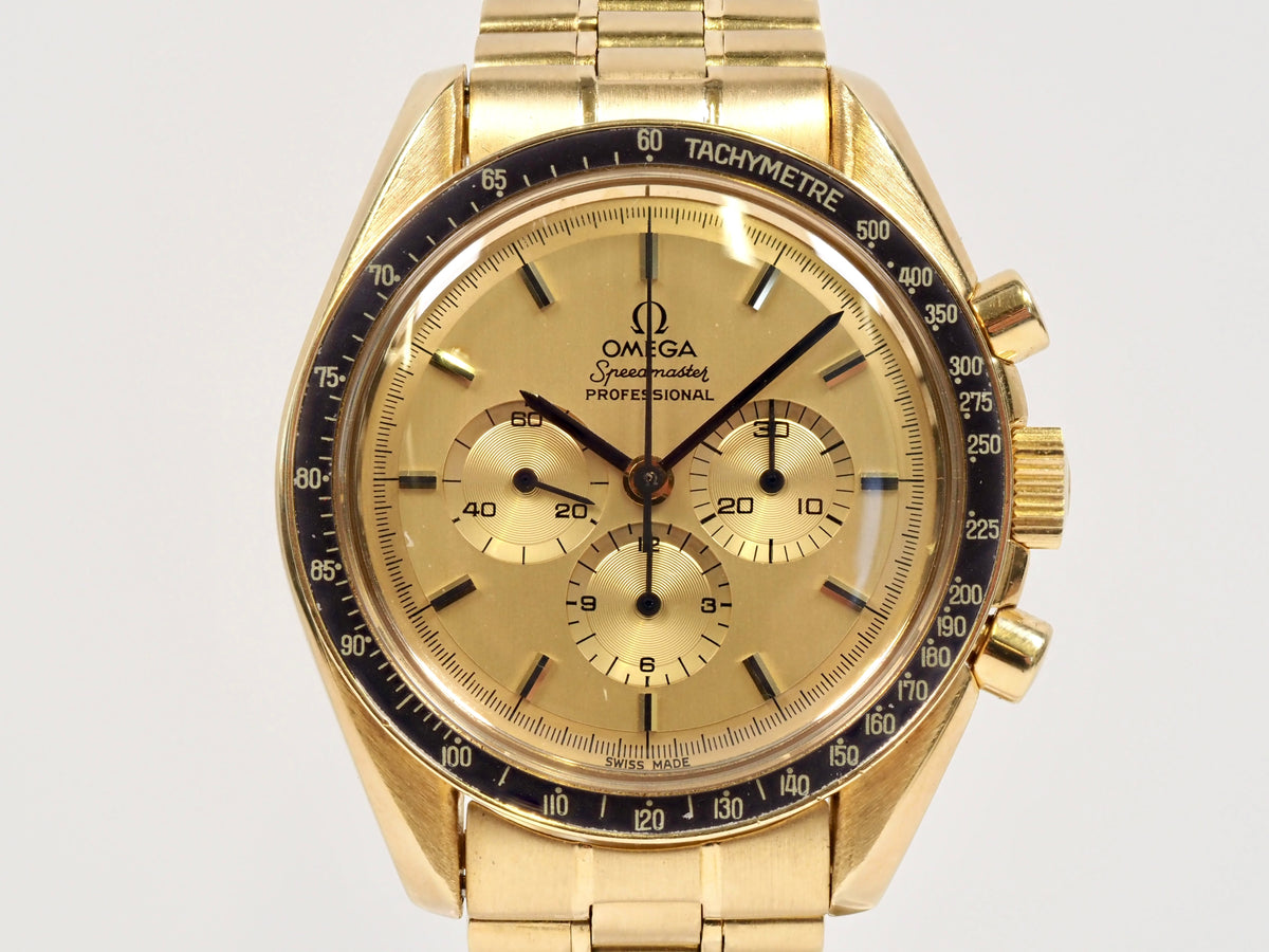 1980 OMEGA Speedmaster Apollo XI 1969 BA 345.0802 Yellow Gold 300 Pieces Only