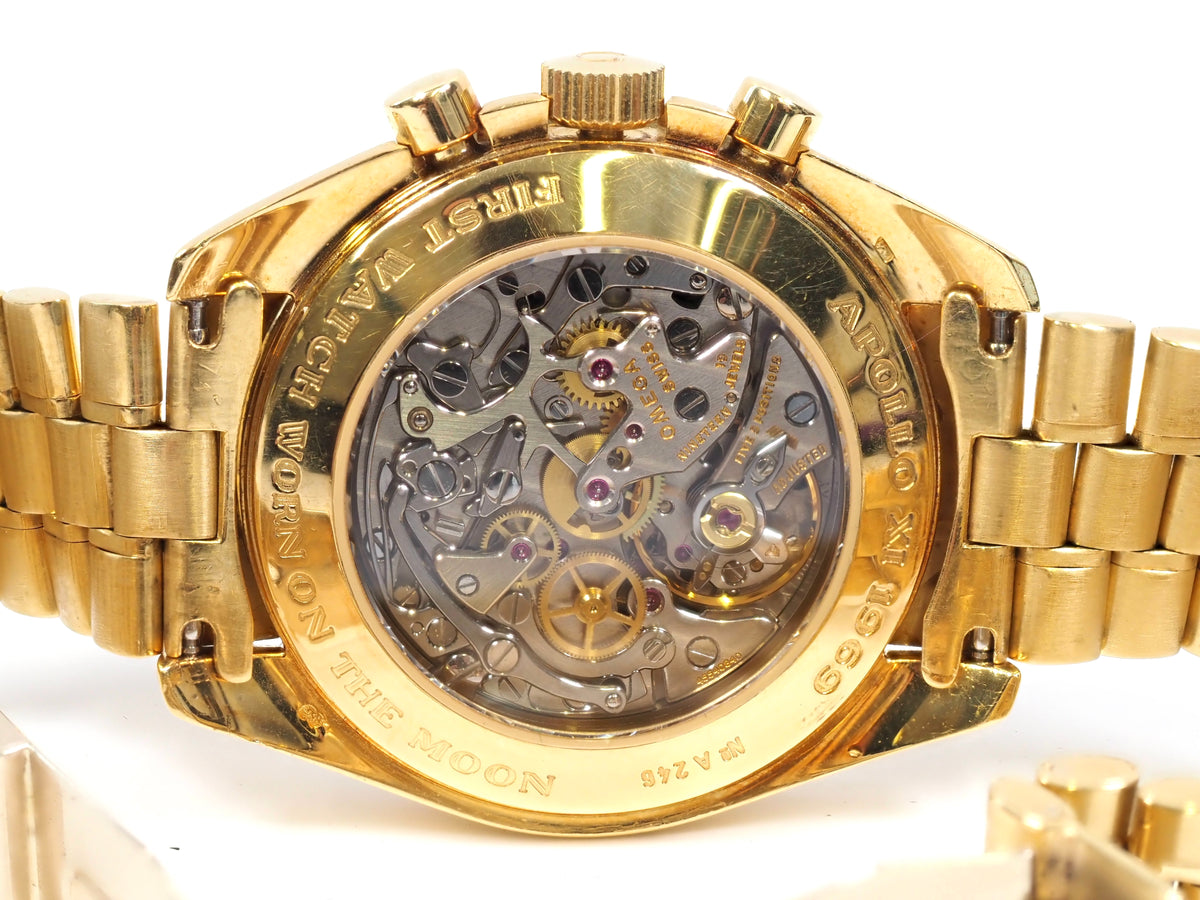 1980 OMEGA Speedmaster Apollo XI 1969 BA 345.0802 Yellow Gold 300 Pieces Only