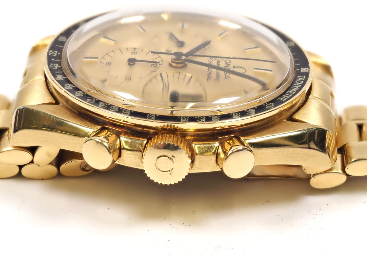1980 OMEGA Speedmaster Apollo XI 1969 BA 345.0802 Yellow Gold 300 Pieces Only