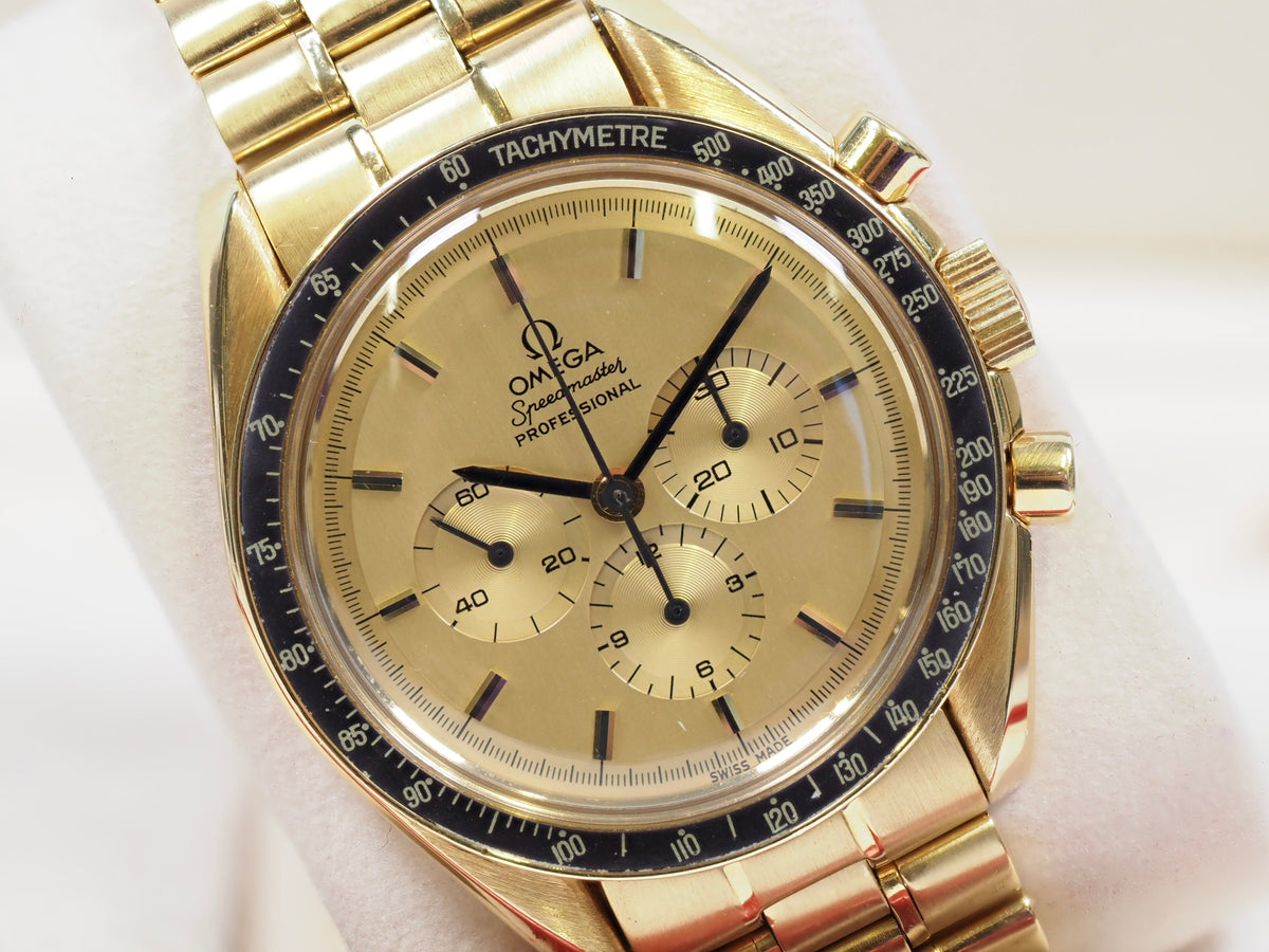 1980 OMEGA Speedmaster Apollo XI 1969 BA 345.0802 Yellow Gold 300 Pieces Only